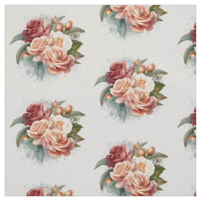 Tecido Aquarela rosas delicadas vintage (Modelo)