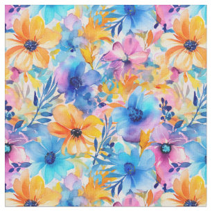 Tecido Aquarela Tropical Floral