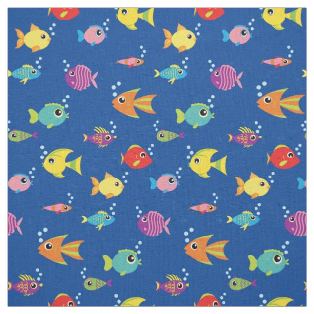 Tecido Aquário Tropical do Infantil de Peixes (Modelo)