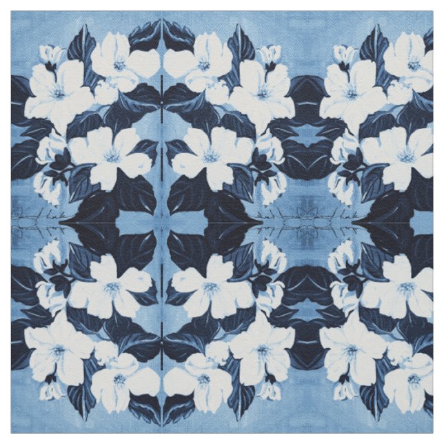 Tecido Aquelas Blossom Blues (Modelo)