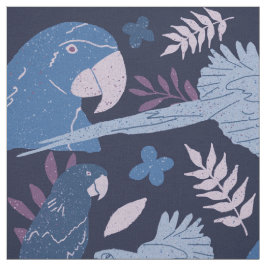 Tecido Ara Parrot Blue Pink Padrão tropical