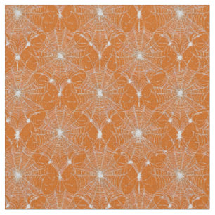 Tecido Aranha-Do-Prata Lace Em Laranja