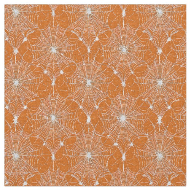 Tecido Aranha-Do-Prata Lace Em Laranja (Detalhe)
