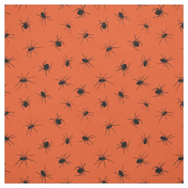 Tecido Aranhas Negras Assustadoras Patteradas no Dia das  (Modelo)