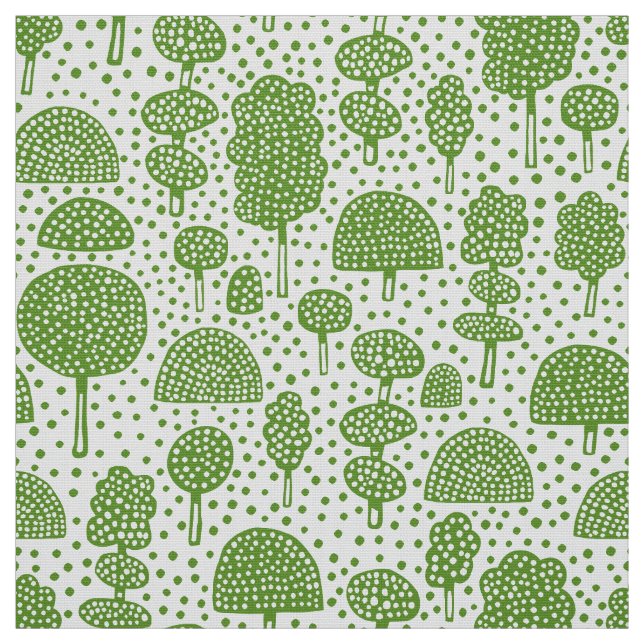 Tecido Arboretum 230715 - Avocado Green on White (Modelo)