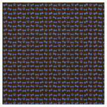 Arco de impressão -Gravatas e ossos de gato azul