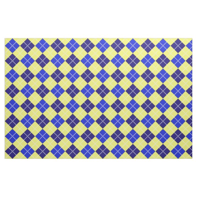 Tecido Argyle azul & Dourado (Fat Quarter)