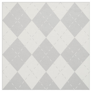 Tecido Argyle cinzento e branco