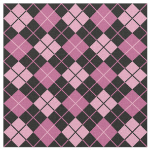 Tecido Argyle Cor-de-rosa-Preto