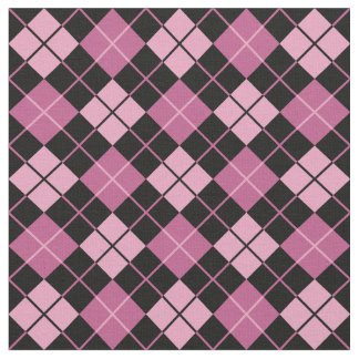 Tecido Argyle Cor-de-rosa-Preto