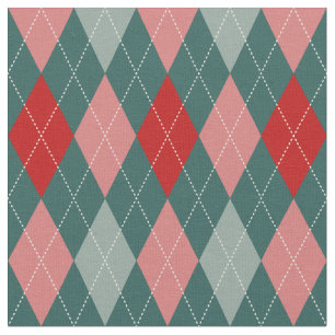Tecido Argyle de Natal Retro50