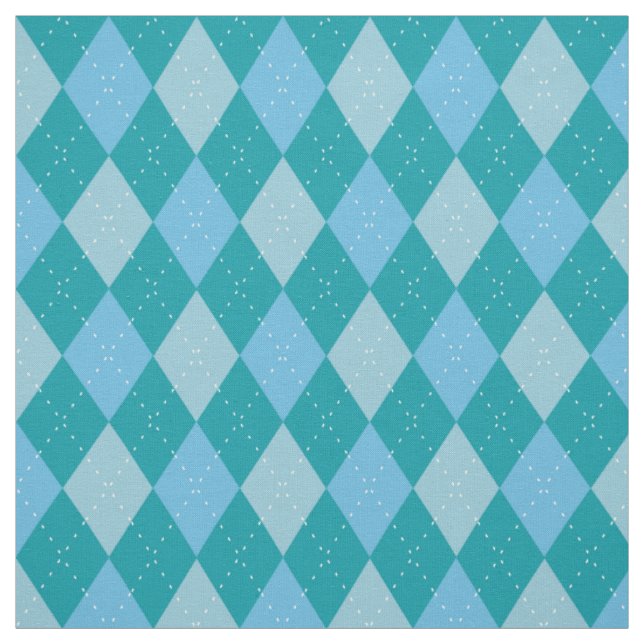 Tecido Argyle - Padrões de Cores Oceânicas (Modelo)