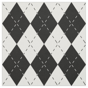 Tecido Argyle preto e branco