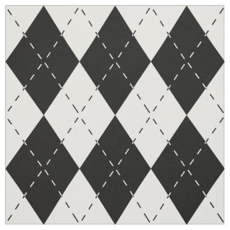 Tecido Argyle preto e branco