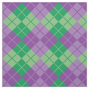 Tecido Argyle Roxo-Verde