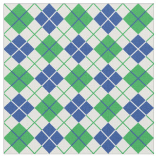 Tecido Argyle Verde-Azul