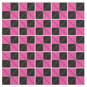 Tecido Argyle verifica rosa e preto