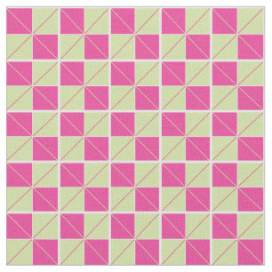 Tecido Argyle verifica rosa e verde