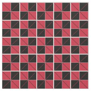 Tecido Argyle verifica vermelho e preto