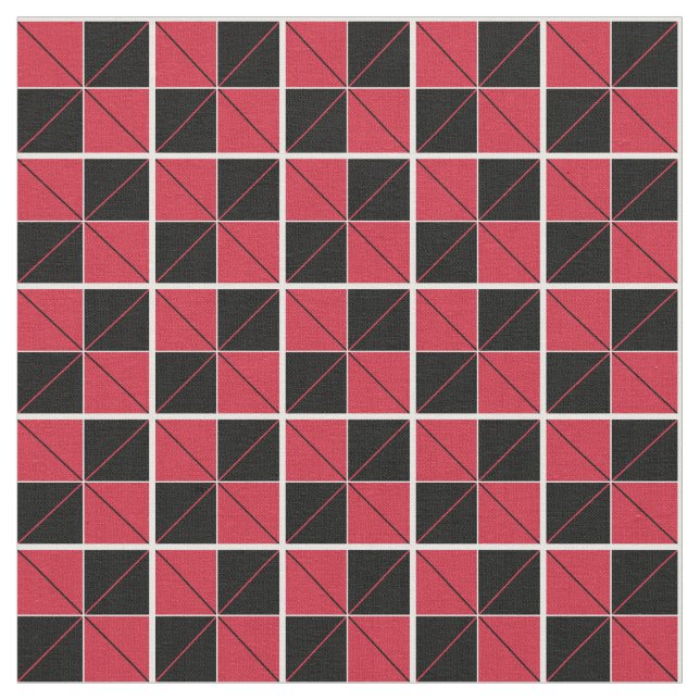 Tecido Argyle verifica vermelho e preto (Detalhe)