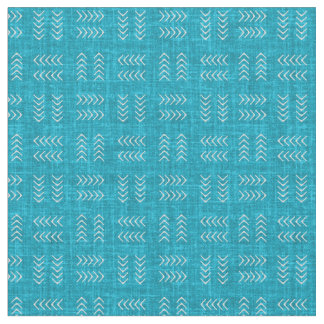Tecido Arrows on Aqua Blue Linen