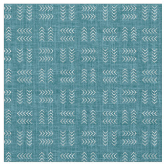 Tecido Arrows on Dark Teal Linen