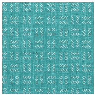 Tecido Arrows on Teal Linen