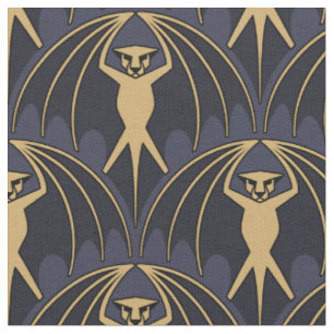 Tecido Art Deco Bat Pattern