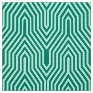 Tecido Art Deco Geométrico - turquesa e aqua