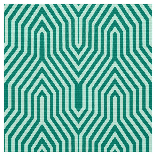Tecido Art Deco Geométrico - turquesa e aqua (Modelo)