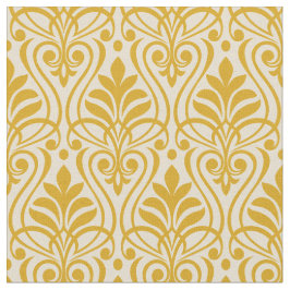 Tecido Art Deco Pattern 01 - Deco Dourado 2 on Off-White