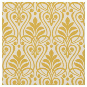 Tecido Art Deco Pattern 01 - Deco Dourado 2 on Off-White