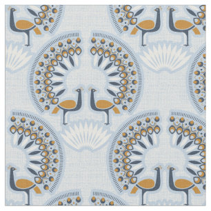 Tecido Art Deco retro Peacock