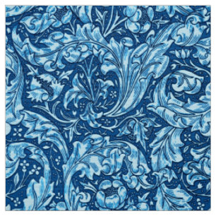 Tecido Art Nouveau Acanthus deixa e flores, Sky Blue