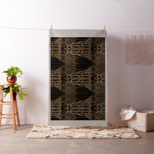Tecido Art nouveau,art deco,Black,bronse,elegant,chic,pat