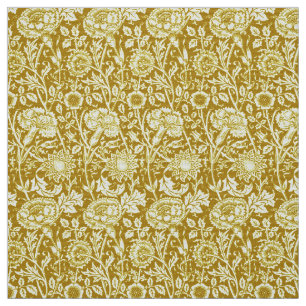 Tecido Art Nouveau Carnação Damask, Mostarda e Amarelo