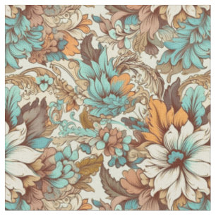 Tecido Art Nouveau Floral Pattern-Seamless Vintage Design