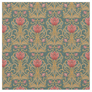 Tecido Art Nouveau flores