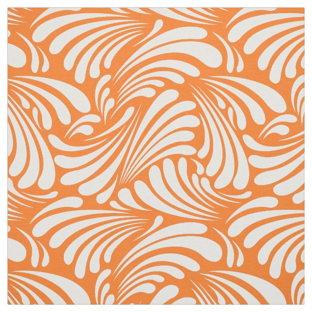 Tecido Art Nouveau Laranja (Modelo)