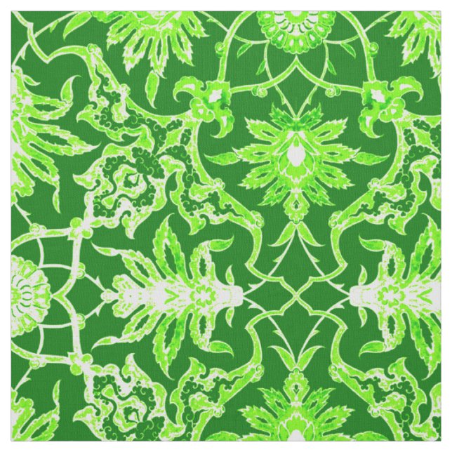 Tecido Art Nouveau - Padrão Chinês - Emerald Green (Modelo)
