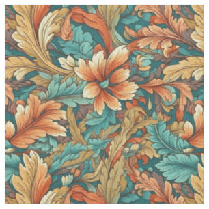 Tecido Art Nouveau Pattern-Seamless Vintage Floral Design