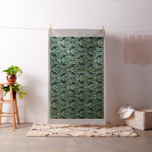 Tecido Art nouveau, teal,ouro,padrão,belle époque,chic,