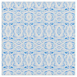 Tecido Arte Abstrata Acrílica Azul Branco Prismática
