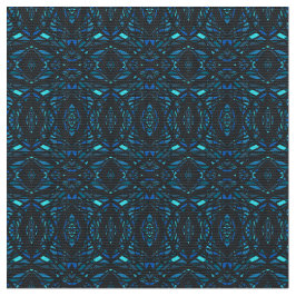 Tecido Arte Abstrata Acrílica Azul Preto Prismática