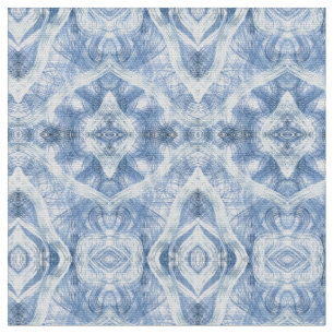 Tecido Arte Abstrata em Aquarela Azul Sombra