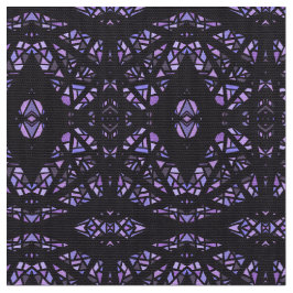 Tecido Arte Abstrata em Gouache Preto Roxo Espectroscópic