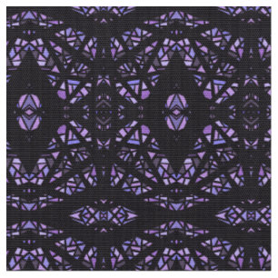 Tecido Arte Abstrata em Gouache Preto Roxo Espectroscópic