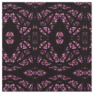 Tecido Arte Abstrata em Gouache Rosa Preto Espectroscópic