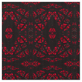Tecido Arte Abstrata em Gouache Vermelho Preto Espectrosc