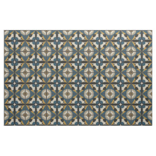 Tecido Arte Abstrata Simétrica com Geométrico Ousado